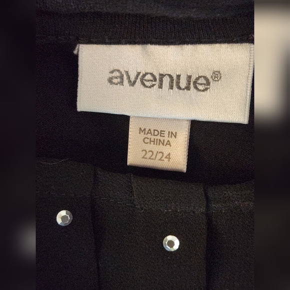 Avenue Black Sleeveless Embellished Pleated Blouse - Picture 8 of 10